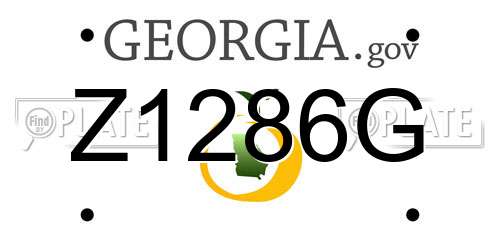 Z1286G Georgia License Plate