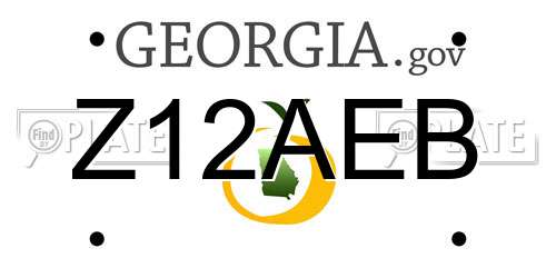 Z12AEB Georgia License Plate