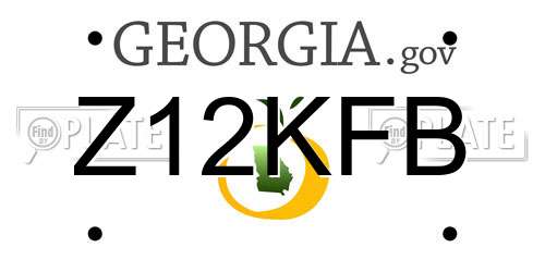 Z12KFB Georgia License Plate