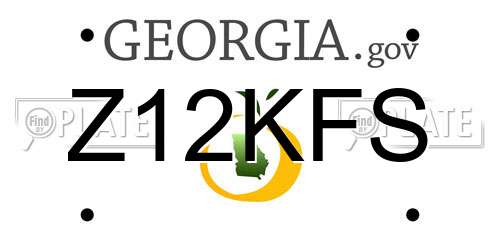Z12KFS Georgia License Plate