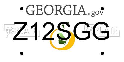 Z12SGG Georgia License Plate
