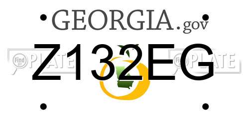 Z132EG Georgia License Plate