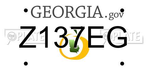 Z137EG Georgia License Plate