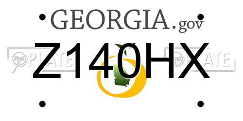 Z140HX Georgia License Plate
