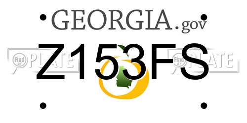 Z153FS Georgia License Plate