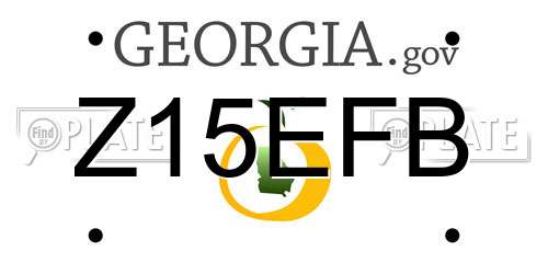 Z15EFB Georgia License Plate