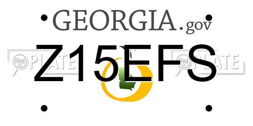 Z15EFS Georgia License Plate