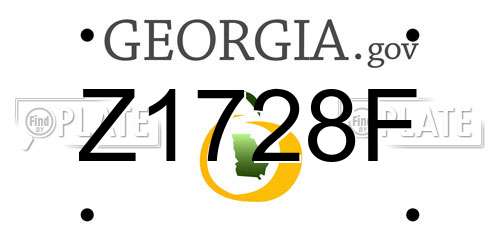 Z1728F Georgia License Plate