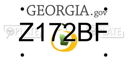Z172BF Georgia License Plate