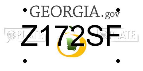 Z172SF Georgia License Plate