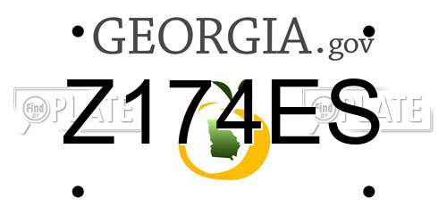 Z174ES Georgia License Plate