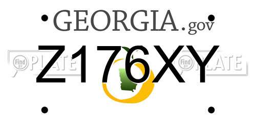 Z176XY Georgia License Plate