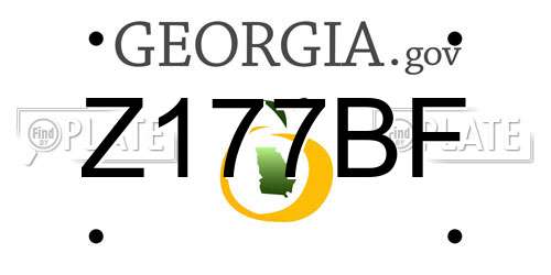 Z177BF Georgia License Plate