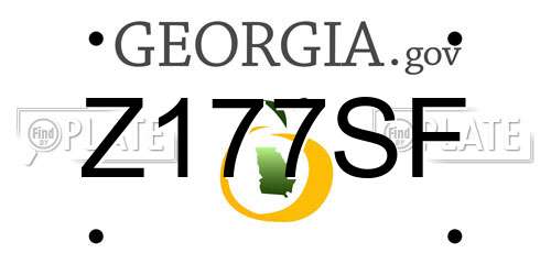 Z177SF Georgia License Plate