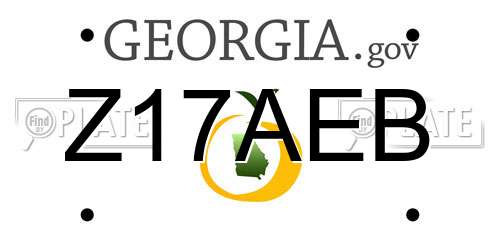 Z17AEB Georgia License Plate