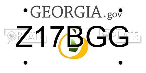 Z17BGG Georgia License Plate