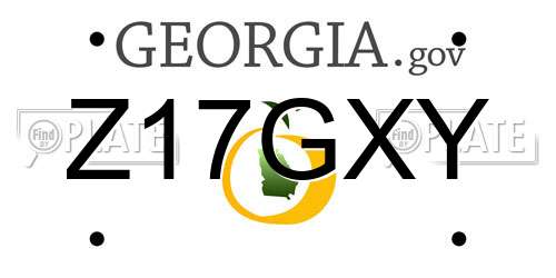 Z17GXY Georgia License Plate