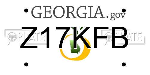 Z17KFB Georgia License Plate