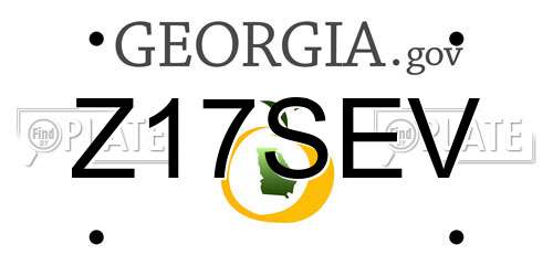 Z17SEV Georgia License Plate