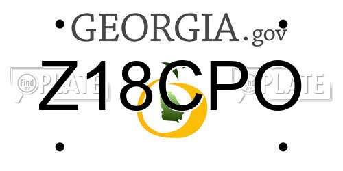 Z18CPO Georgia License Plate