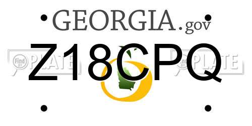Z18CPQ Georgia License Plate