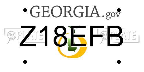 Z18EFB Georgia License Plate