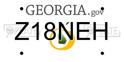 Z18NEH Georgia License Plate