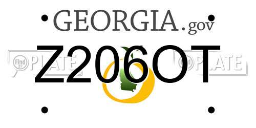 Z206OT Georgia License Plate