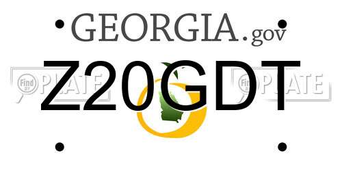 Z20GDT Georgia License Plate