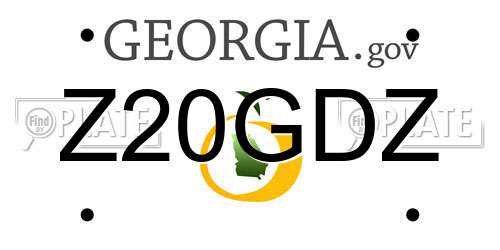 Z20GDZ Georgia License Plate