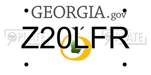 Z20LFR Georgia License Plate