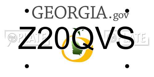 Z20QVS Georgia License Plate