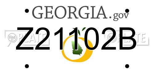 Z21102B Georgia License Plate
