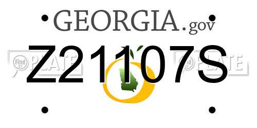 Z21107S Georgia License Plate