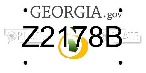 Z2178B Georgia License Plate