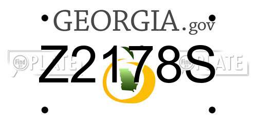 Z2178S Georgia License Plate