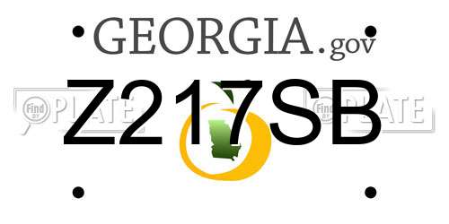 Z217SB Georgia License Plate
