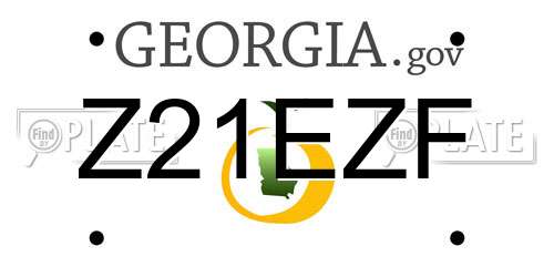 Z21EZF Georgia License Plate