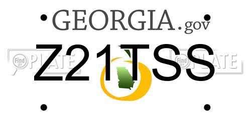 Z21TSS Georgia License Plate