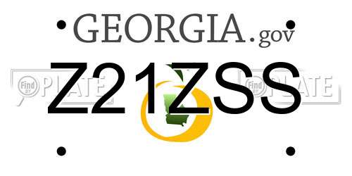 Z21ZSS Georgia License Plate