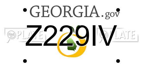Z229IV Georgia License Plate