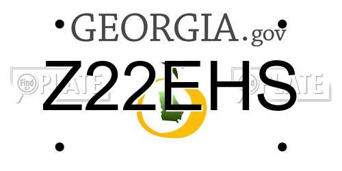 Z22EHS Georgia License Plate