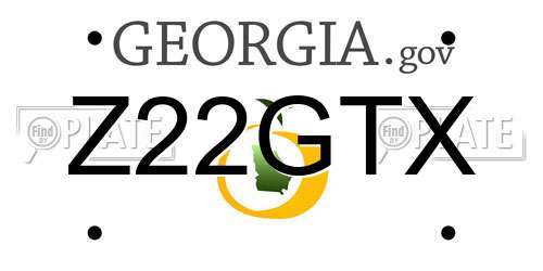 Z22GTX Georgia License Plate