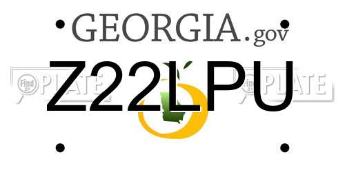 Z22LPU Georgia License Plate