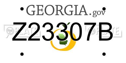 Z23307B Georgia License Plate