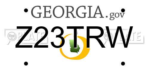 Z23TRW Georgia License Plate