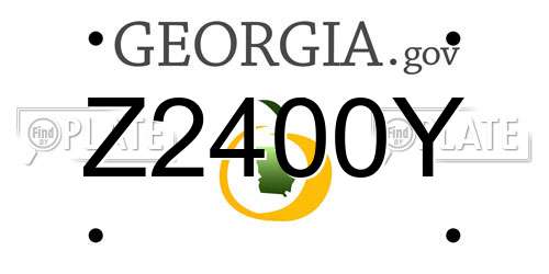 Z2400Y Georgia License Plate