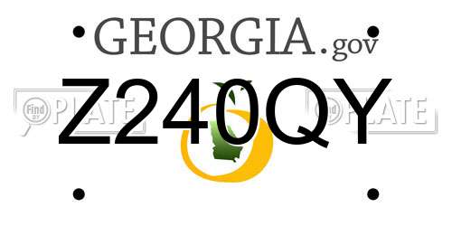 Z240QY Georgia License Plate