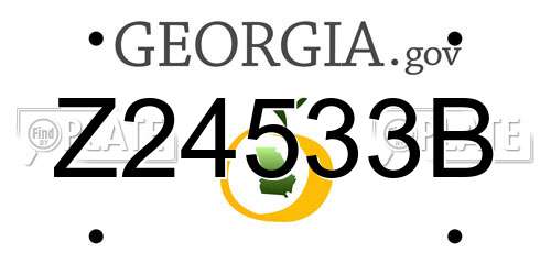Z24533B Georgia License Plate
