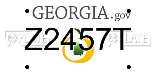 Z2457T Georgia License Plate
